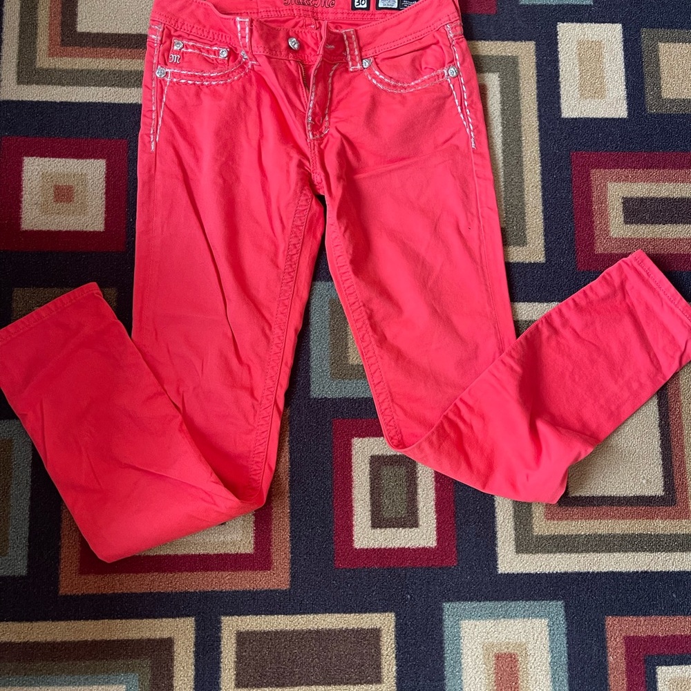 Miss Me Women's Skinny Jeans - Bright Coral